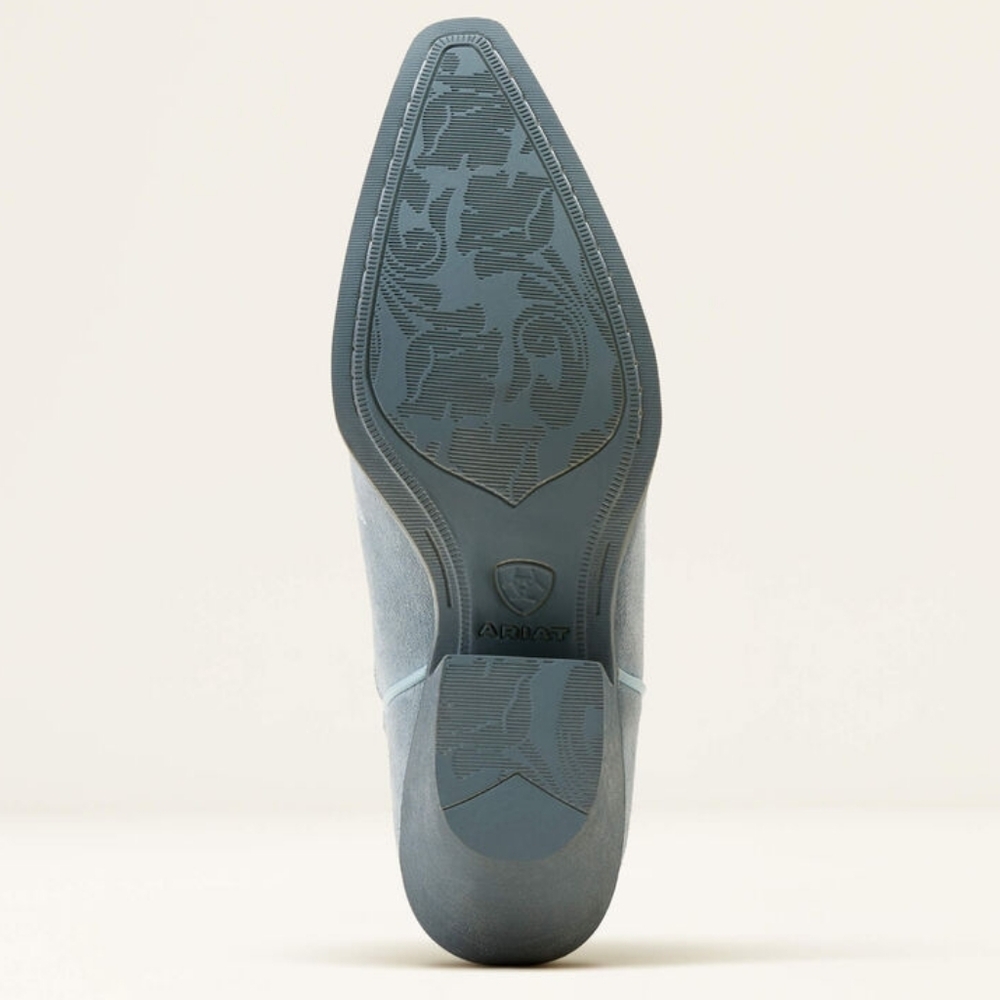 Ariat Suede Light Blue Ankle Boots Chandler In Baby Blue Jean Suede Size - Picture 14 of 16